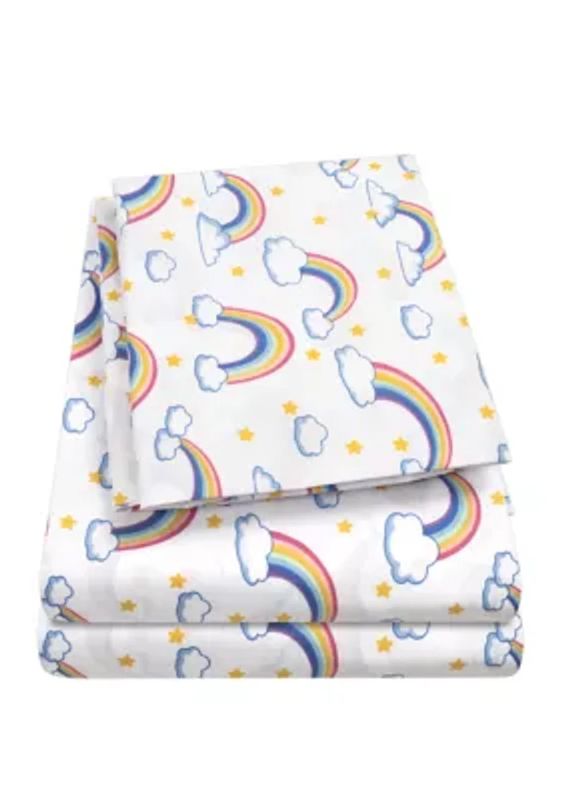 Rainbows, Clouds & Stars Kids Sheet Set