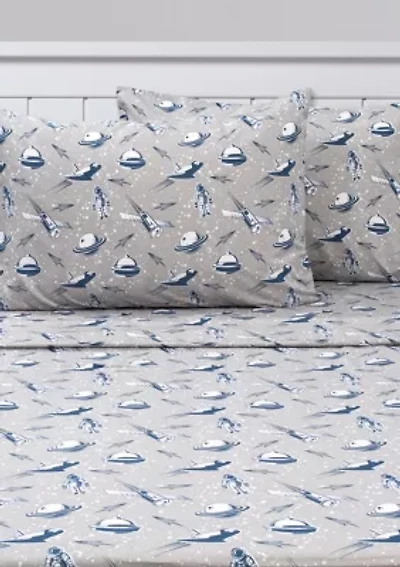 Space Ship Rocket Astronaut Kids Sheet Set
