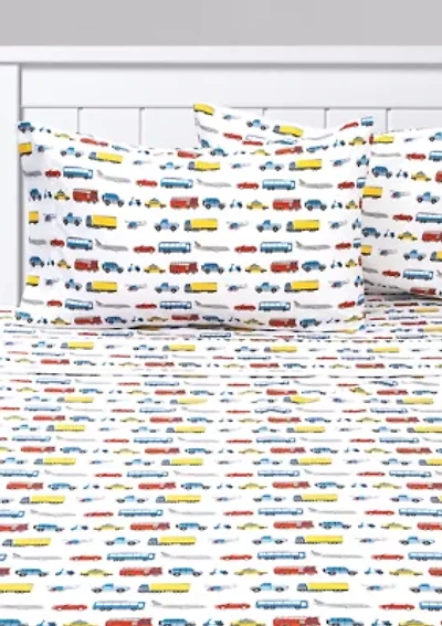 Transportation Cars, Trucks, Planes Buses Kids Sheet Set