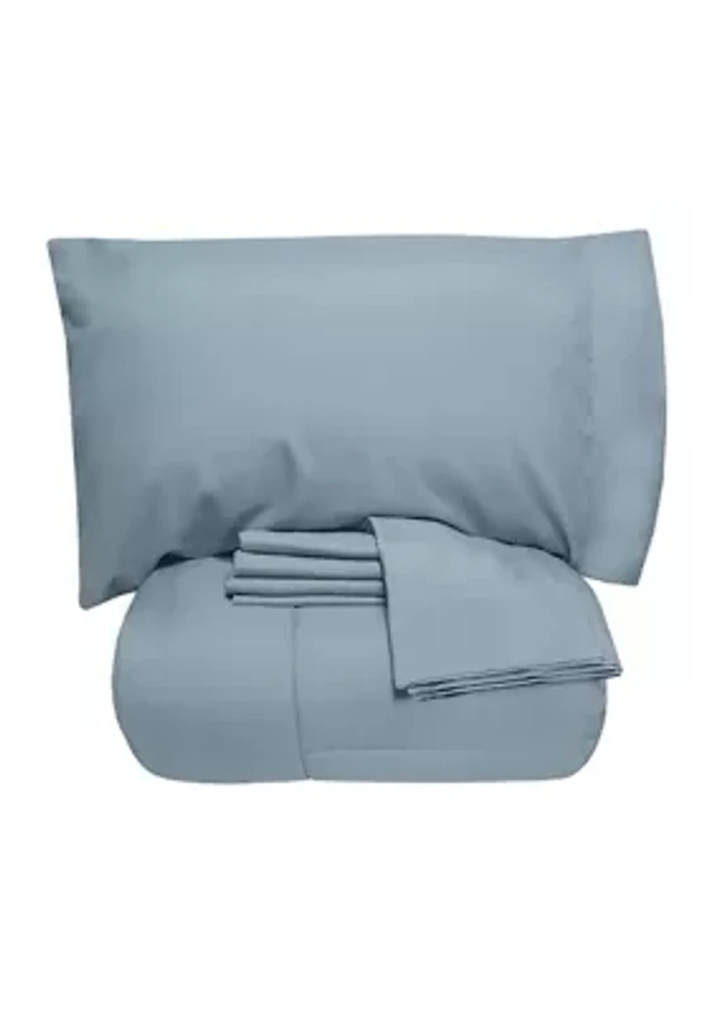 Bed-In-A-Bag Down Alternative Comforter & Sheet Set 7 Piece