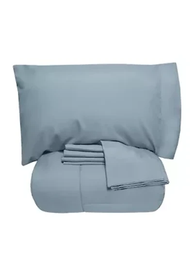 Bed-In-A-Bag Down Alternative Comforter & Sheet Set 7 Piece