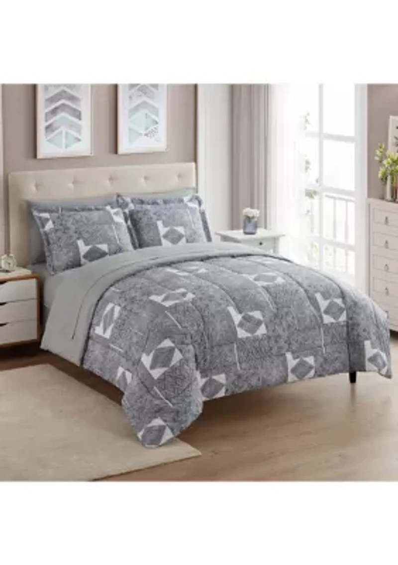 7 Piece Tulsa Bed a Bag Comforter, Sham & Sheet Set