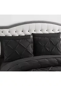 8 Piece Bed A Bag Pintuck Comforter Sheet Skirt Sham Set