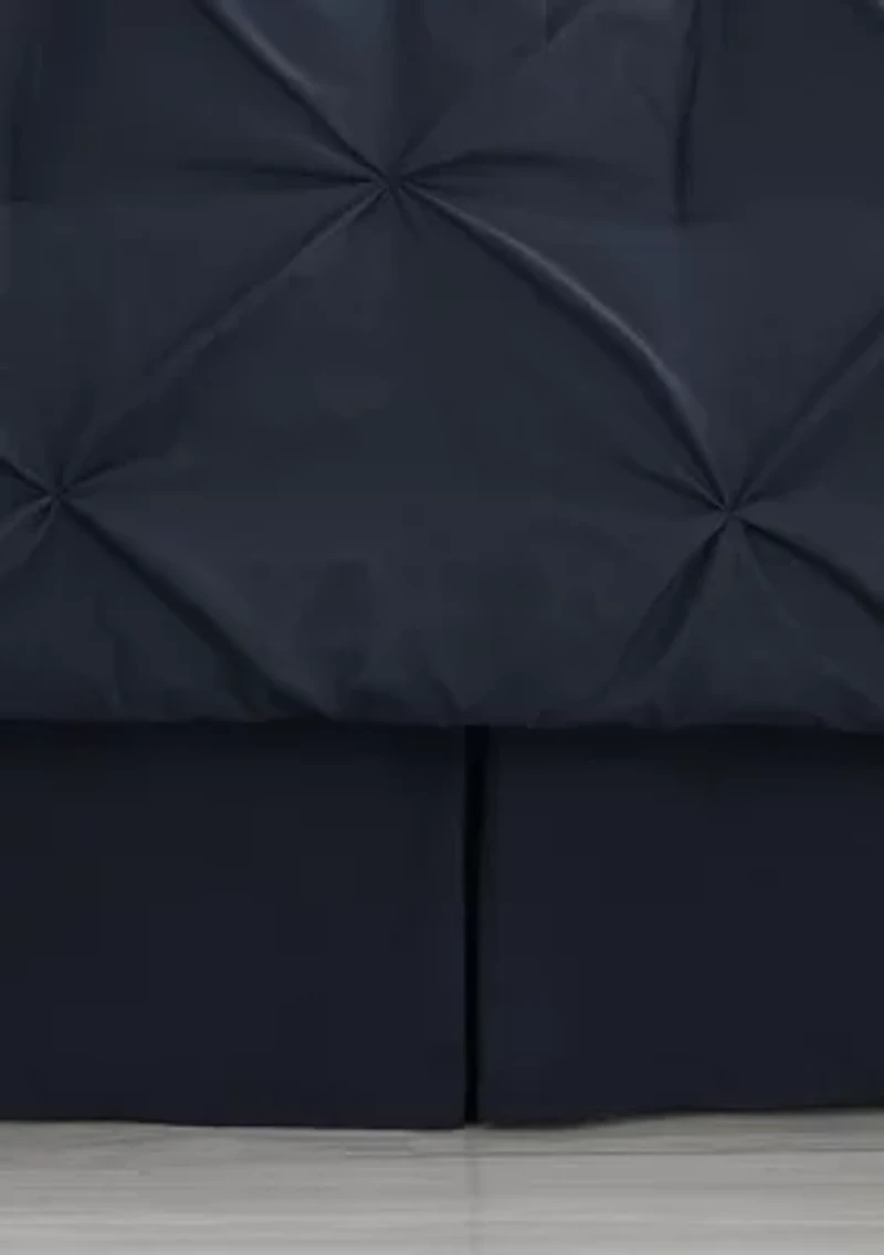 8 Piece Bed A Bag Pintuck Comforter Sheet Skirt Sham Set