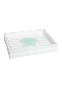 Beach Shells Poly Resin Bath Accessory Collection 4 Piece Bathroom Set