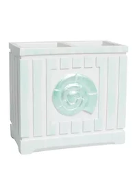 Beach Shells Poly Resin Bath Accessory Collection 4 Piece Bathroom Set