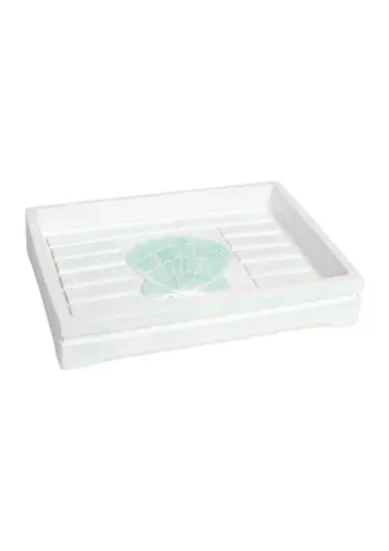 Beach Shells Bath Accessory Collection Poly Resin Bathroom Soap Dish