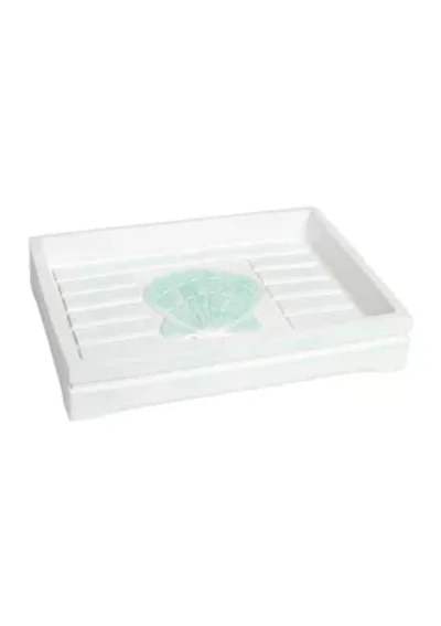 Beach Shells Bath Accessory Collection Poly Resin Bathroom Soap Dish
