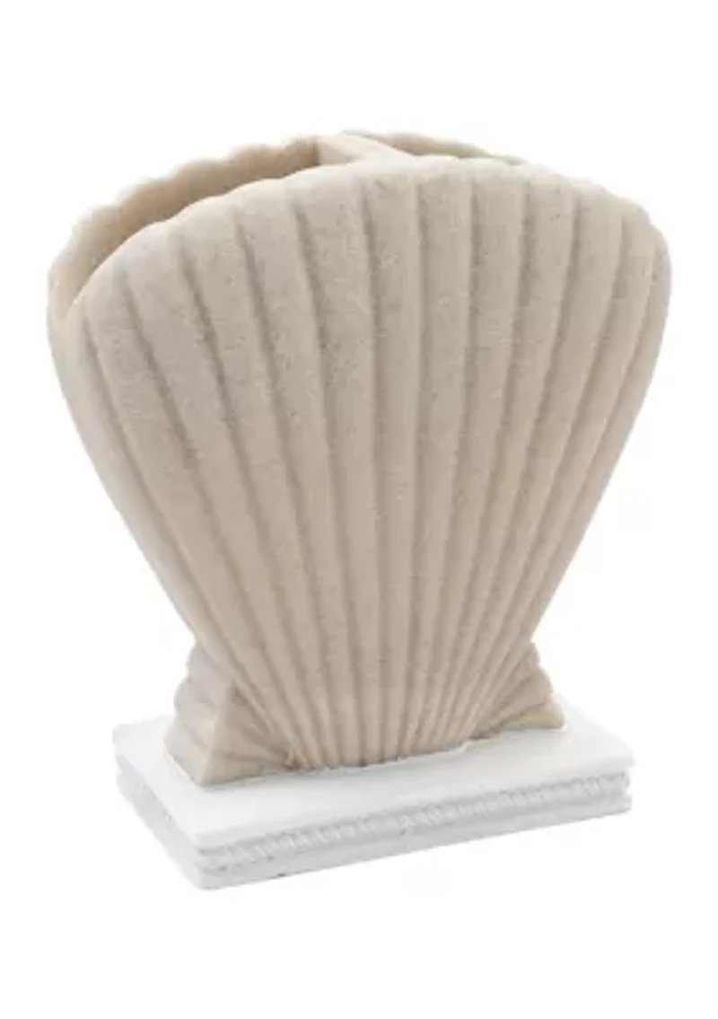 Coastal Shell Bath Accessory Collection 4 Piece Bathroom Set