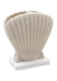 Coastal Shell Bath Accessory Collection 4 Piece Bathroom Set