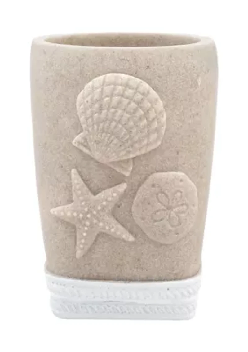 Coastal Shell Bath Accessory Collection Bathroom Tumbler