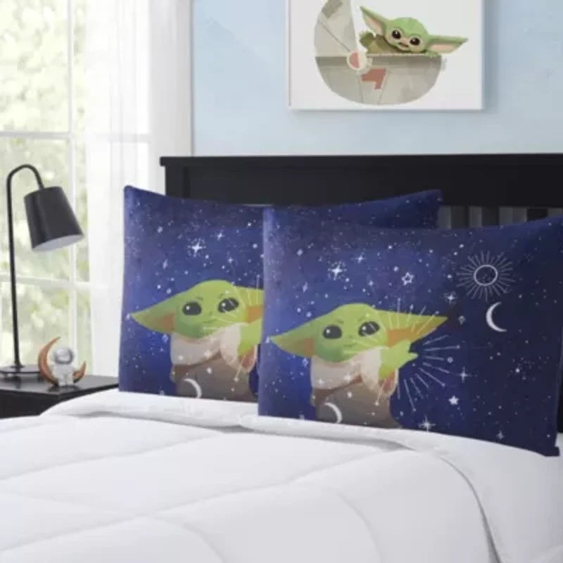 Baby Yoda Grogu Reversible 20" x 26" Bed Pillow 2 Pack