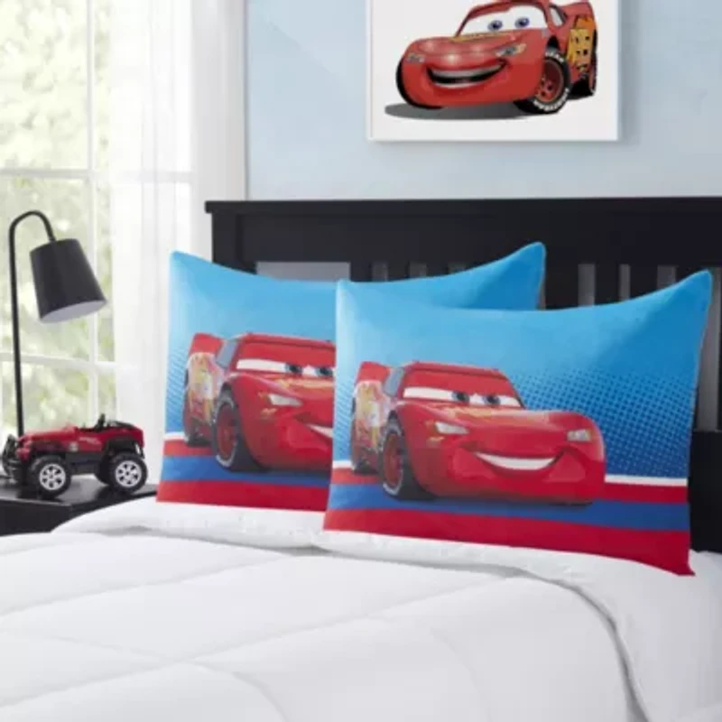Cars Lightning McQueen Reversible 20" x 26" Bed Pillow 2 Pack