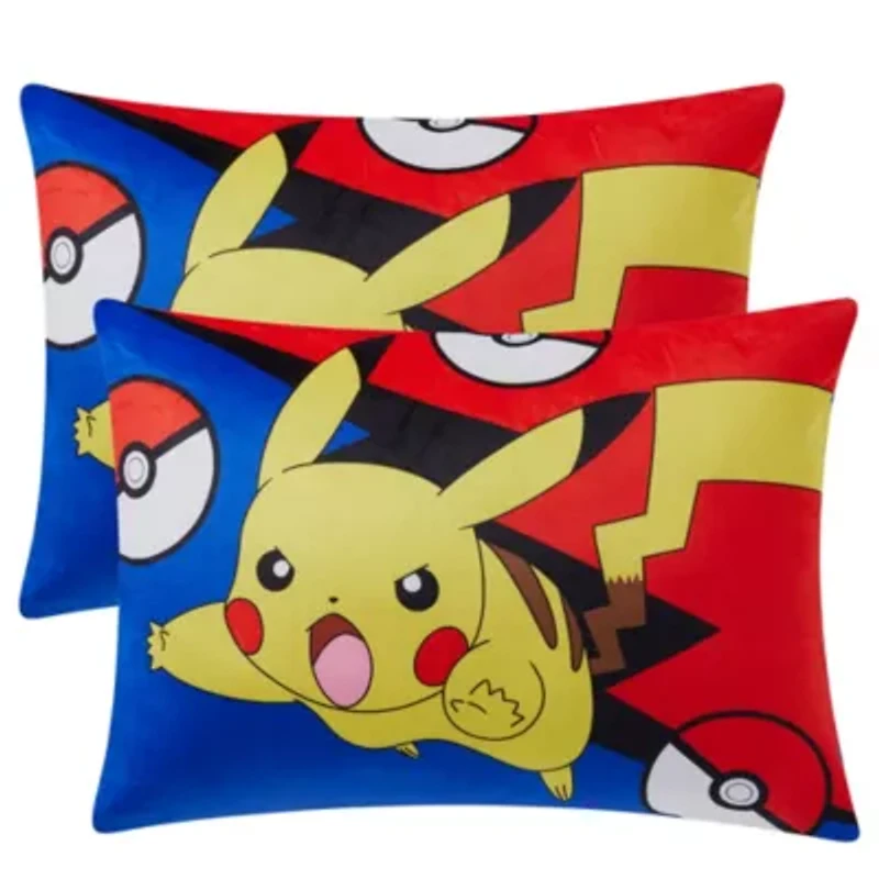 Pikachu Reversible 20" x 26" Bed Pillow 2 Pack