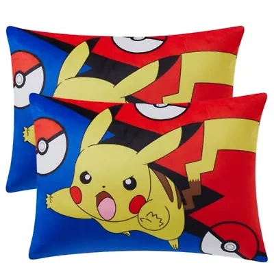 Pikachu Reversible 20" x 26" Bed Pillow 2 Pack