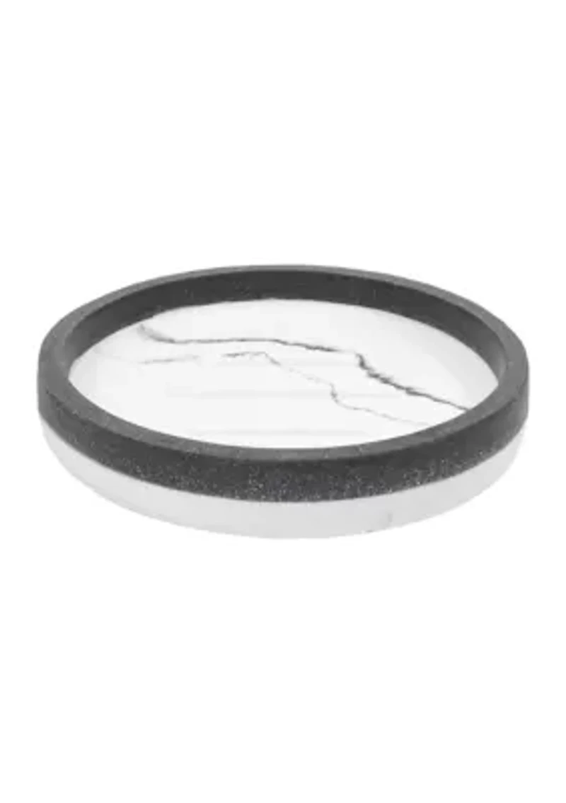 Marbleized Bath Accessory Collection 4 Piece Bathroom Set
