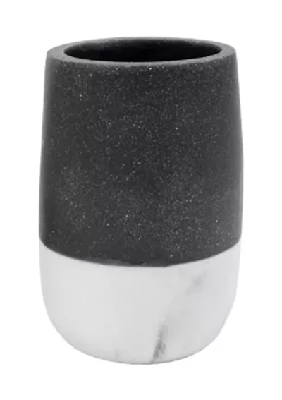 Marbleized Bath Accessory Collection Bathroom Tumbler