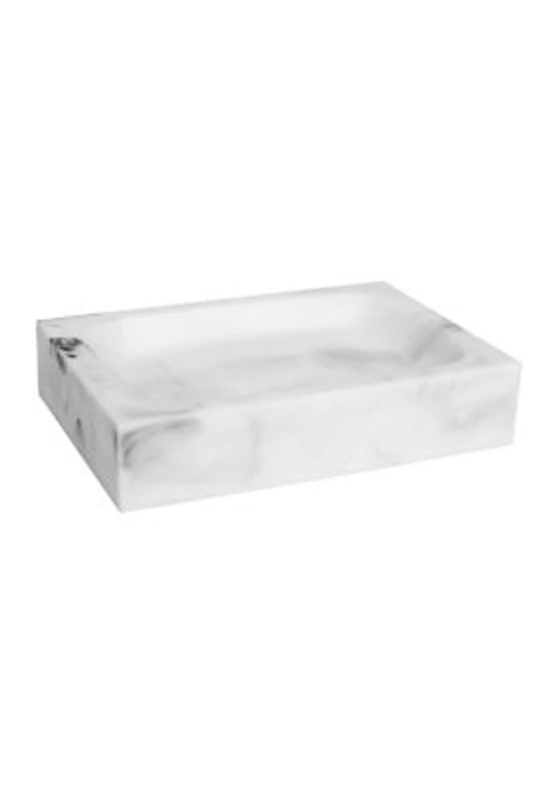 Plaza Poly Resin Bath Accessory Collection 4 Piece Bathroom Set