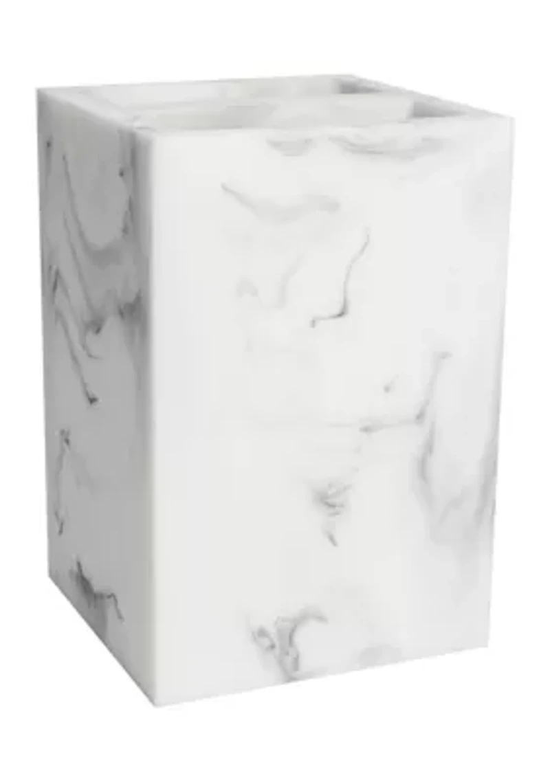 Plaza Poly Resin Bath Accessory Collection 4 Piece Bathroom Set