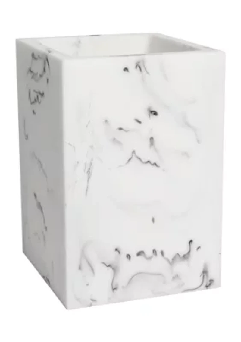 Plaza Poly Resin Bath Accessory Collection 4 Piece Bathroom Set