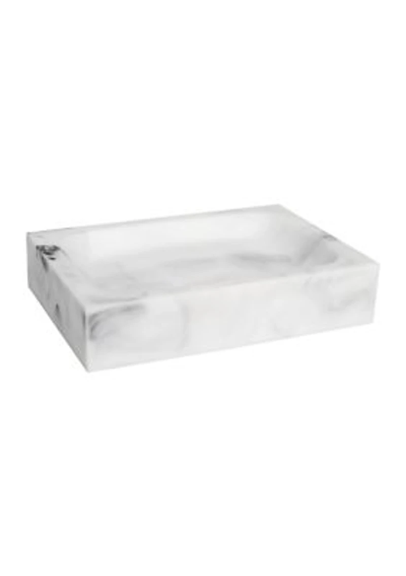 Plaza Bath Accessory Collection Poly Resin Bathroom Soap Dish