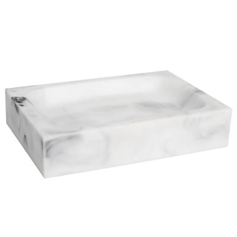 Plaza Bath Accessory Collection Poly Resin Bathroom Soap Dish
