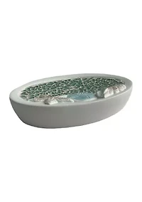 Seascape Bath Accessory Collection 4 Piece Bathroom Set