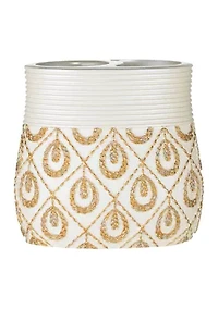 Popular Bath Seraphina Bathroom Toothbrush Holder- Beige/Gold
