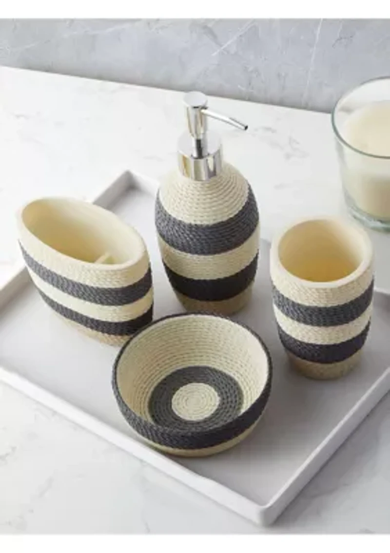 Twist Bath Accessory Collection 4 Piece Bathroom Set