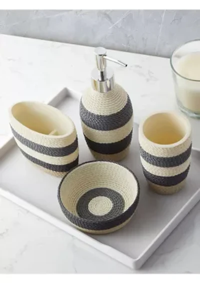 Twist Bath Accessory Collection 4 Piece Bathroom Set