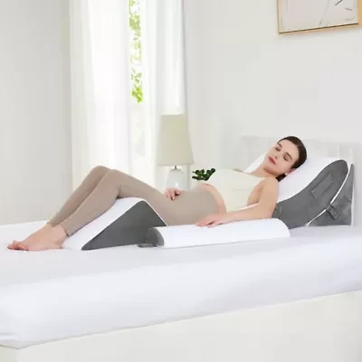Sweet Home Collection 4 Piece Bed Wedge Pillow Set 27" x 24" x 6"