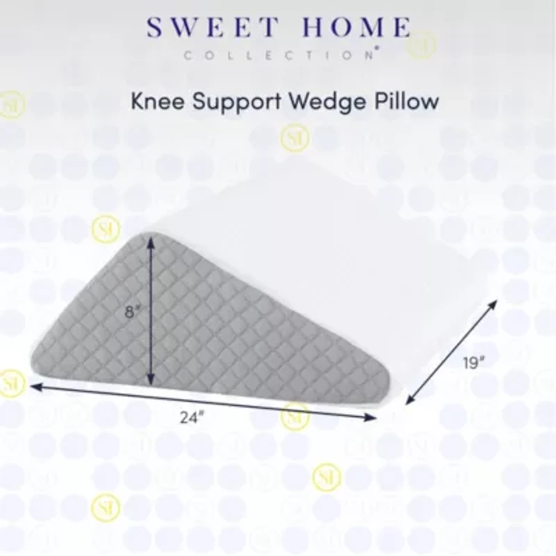 Sweet Home Collection Knee Elevation Bed Wedge Pillow 24" x 19" x 8"