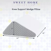 Sweet Home Collection Knee Elevation Bed Wedge Pillow 24" x 19" x 8"