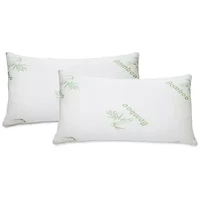 Queen Bamboo Memory Foam Pillow Pack of 2