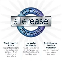 AllerEase Total Allergy Defense Machine Washable Bed Pillow