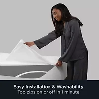 AllerEase Platinum Zip-Off Top Waterproof Mattress Cover Protector