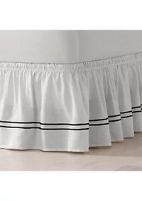 Adjustable Baratta Stitch Embroidered Bed Skirt