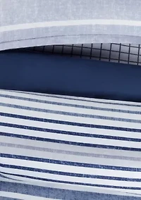 Simply Clean Conrad Variegated Stripe Antimicrobial Complete Bedding Set with Sheets