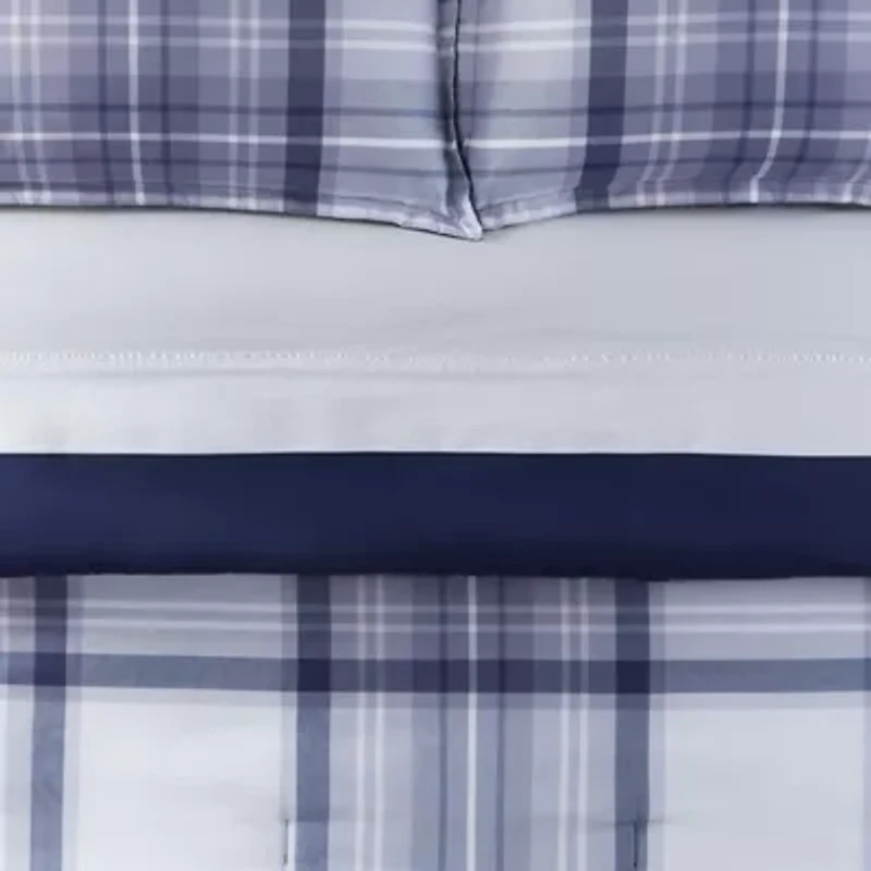 Simply Clean Scott Plaid Antimicrobial Comforter Set