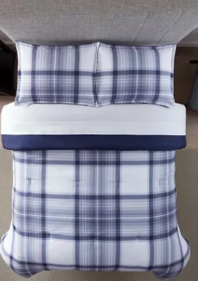 Simply Clean Scott Plaid Antimicrobial Comforter Set
