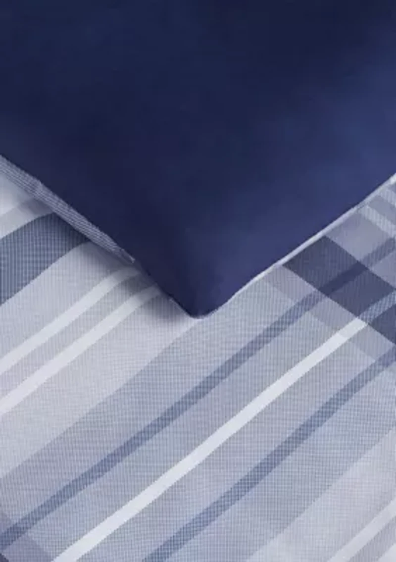 Simply Clean Scott Plaid Antimicrobial Comforter Set
