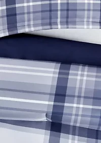 Simply Clean Scott Plaid Antimicrobial Comforter Set
