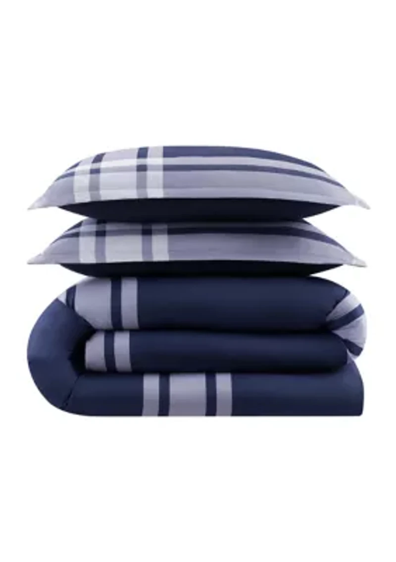 Simply Clean Scott Plaid Antimicrobial Comforter Set