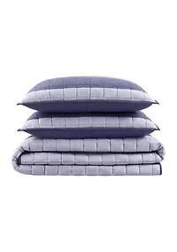 Simply Comfort Billy Textured Stripe Quilt Set