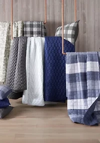 Simply Comfort Billy Textured Stripe Quilt Set