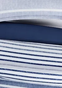 Simply Clean Conrad Variegated Stripe Antimicrobial  Comforter Set
