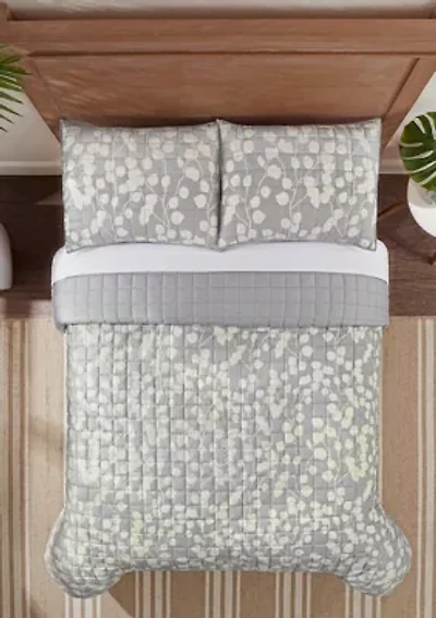 Simply Comfort Ellen Botanical Leaf Quilt Set