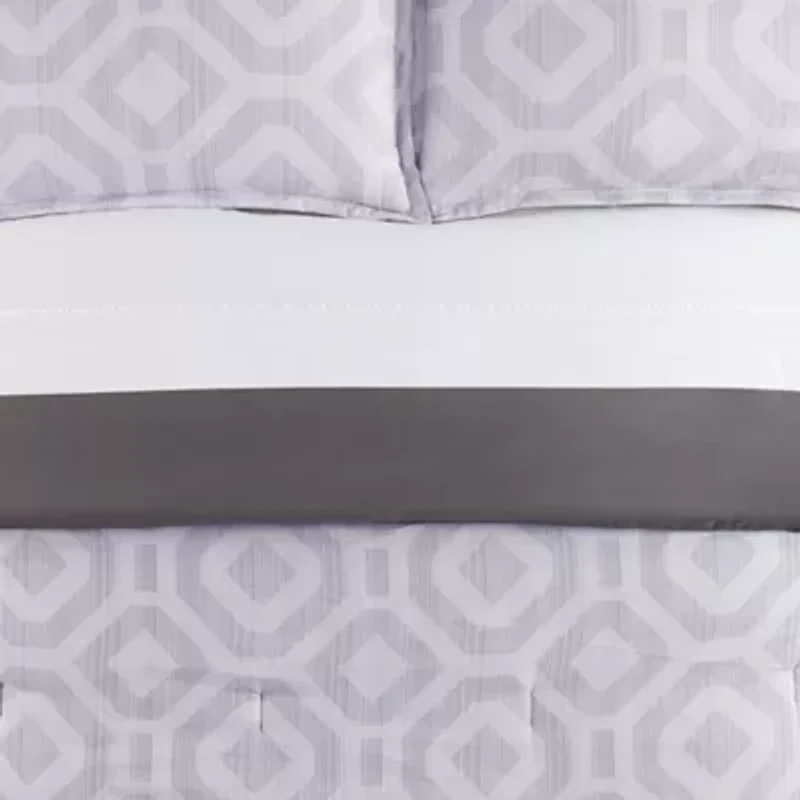 Simply Clean Skyler Textured Geometric Antimicrobial Comforter Set