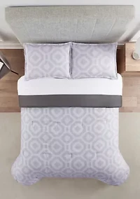 Simply Clean Skyler Textured Geometric Antimicrobial Comforter Set