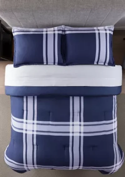 Simply Clean Jax Plaid Antimicrobial Comforter Set